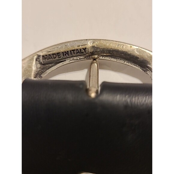 DEMICINTURE Black Leather Belt Womens Size Medium Made In Italy Classic - Picture 6 of 7